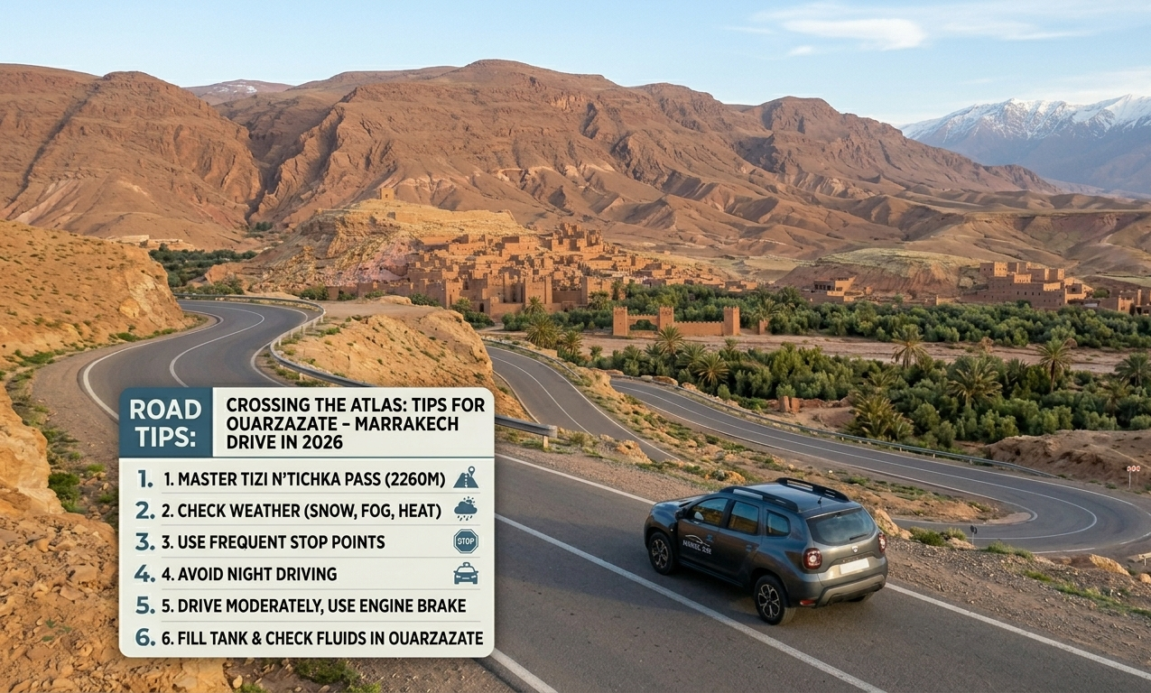 Crossing the Atlas: Essential Tips for the Ouarzazate to Marrakech Drive by Car